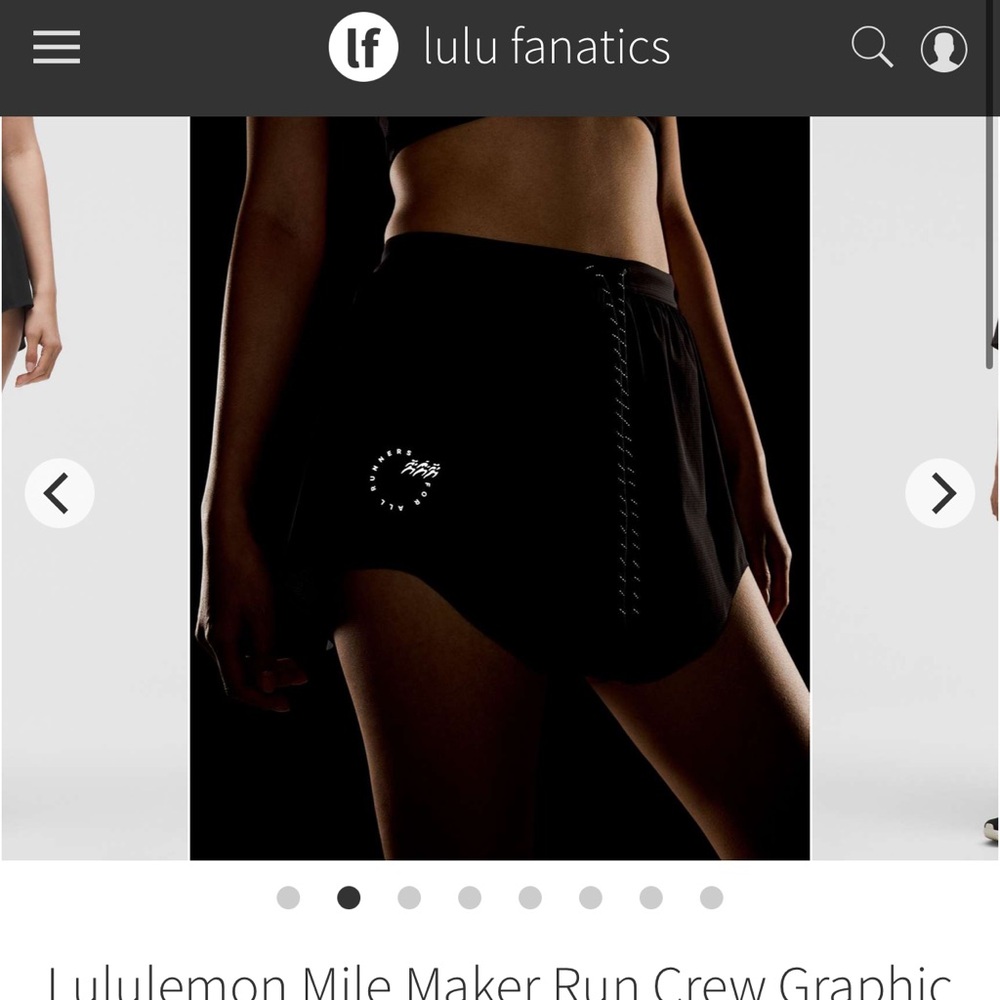 Lululemon Mile Maker Run Crew Graphic Woven High-Rise Short 3" Black NWT size S - Picture 2 of 4